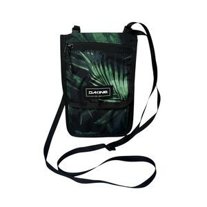 Dakine Travel Wallet Palm Pattern Green Black Tri Flap Hiking Outdoor Crossbody